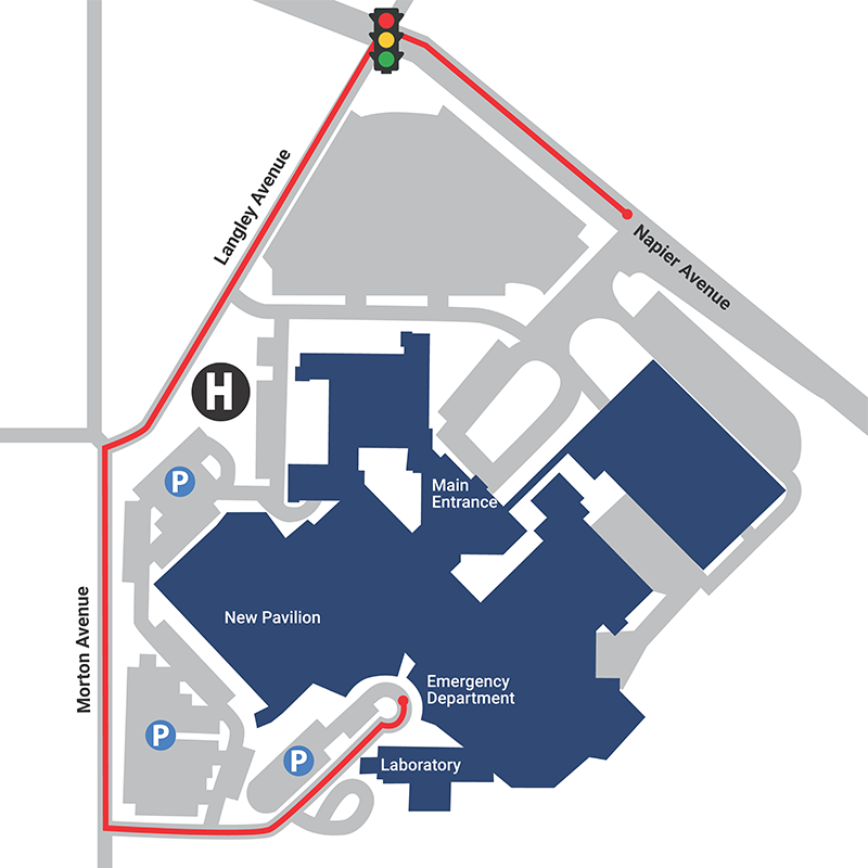 Directions to Emergency Department Emergency Department Map