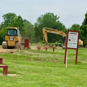 Parcourse Project Updates Image of Earth Moving Equipment at Project Site